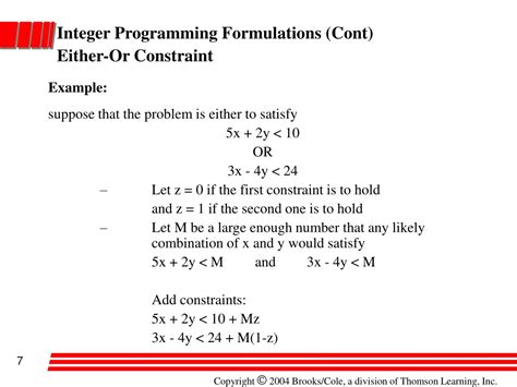 Bildergebnis für Integer Programming Formulation