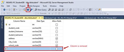 Image result for How to Remove Column in SQL