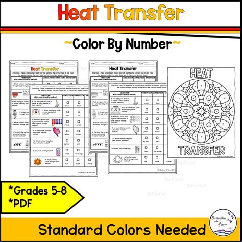 Image result for Heat Transfer Color by Number Answer Key