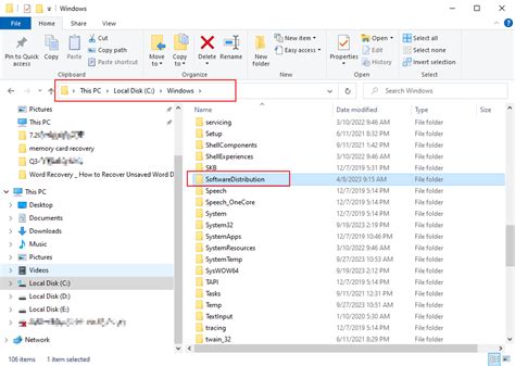 Résultat d’images pour Software Distribution Update On Windows Blue Box