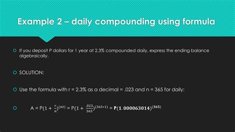 Afbeeldingsresultaten voor Daily Compounding Formula