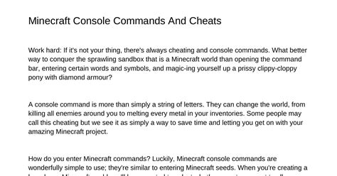 Printable Minecraft JavaServer Commands に対する画像結果
