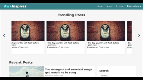 Image result for Blog Website with PHP Example