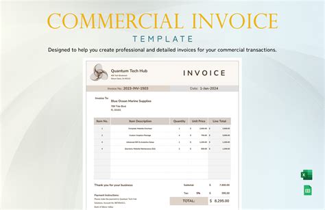 Commercial Invoice Generator に対する画像結果