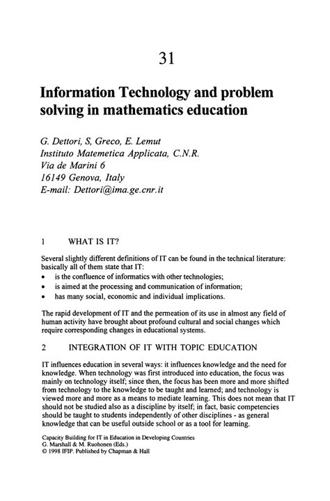 Image result for Knowledge for Problem Solving in Information Technology