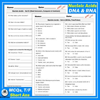 Afbeeldingsresultaten voor Nucleic Acids Homework