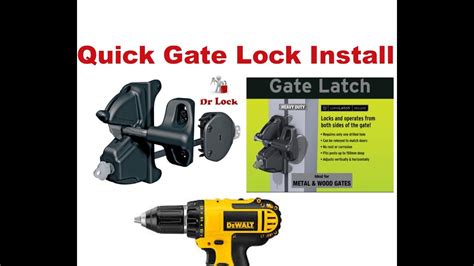 Quick Gate Lock Install - YouTube