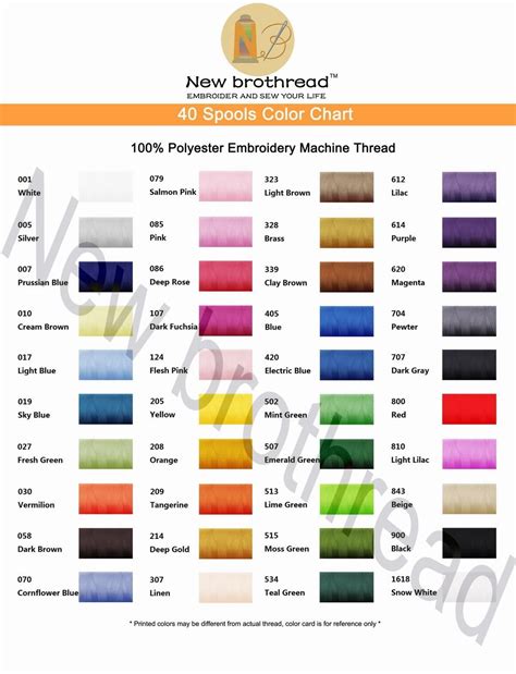 Image result for Thread Color Chart Simplicity