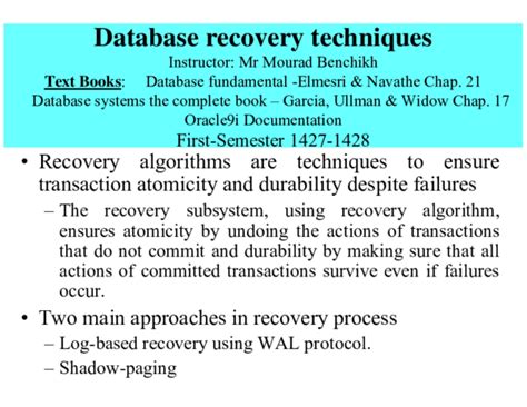 Process of Database Recovery に対する画像結果