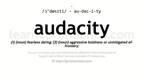 Image result for Audacity Antonym
