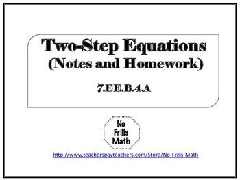 Image result for Two-Step Equations Notes