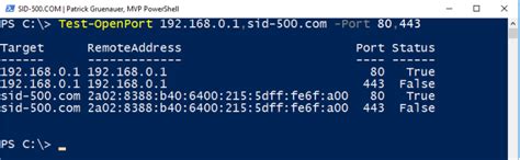 Image result for PowerShell TCP Port Check