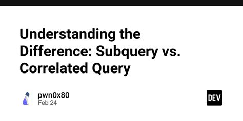 Image result for Query vs Subquery