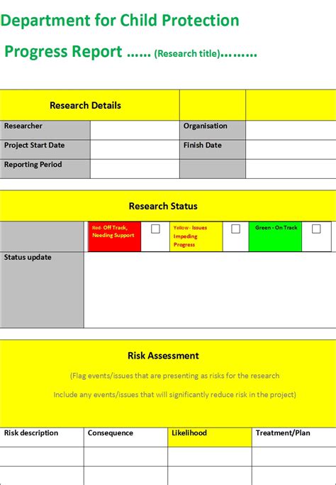 Image result for Progress Report Layout