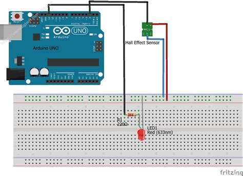 Toradh íomhá ar Hall Effect Sensor Arduino Circuit