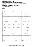Image result for Long Division Missing Numbers Worksheet
