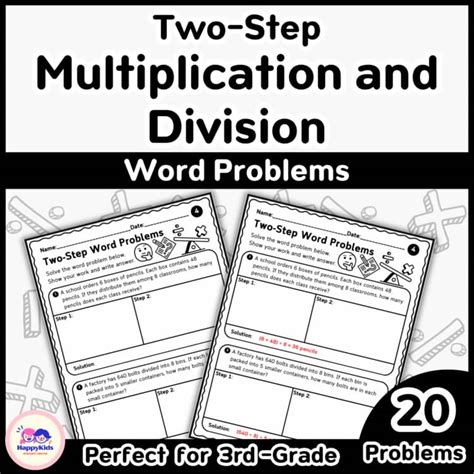 Image result for Two-Step Multiplication and Division Word Problems