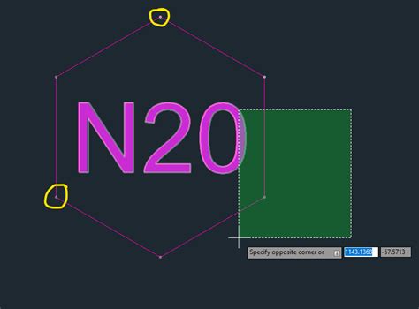 Toradh íomhá ar AutoCAD Selection. View