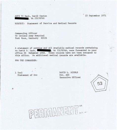 Image result for Statement of Military Service Example