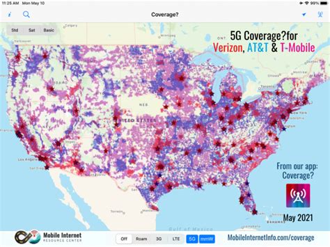 Toradh íomhá ar Virizons 5G Coverage Map