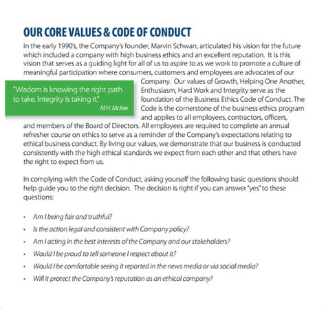 Image result for Code of Conduct Examples