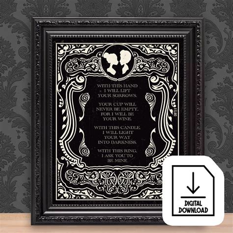 With This Hand - Corpse Bride Vows. Print Yourself. Digital Download ...