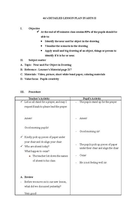 Afbeeldingsresultaten voor 4A Model Brief Lesson Plan