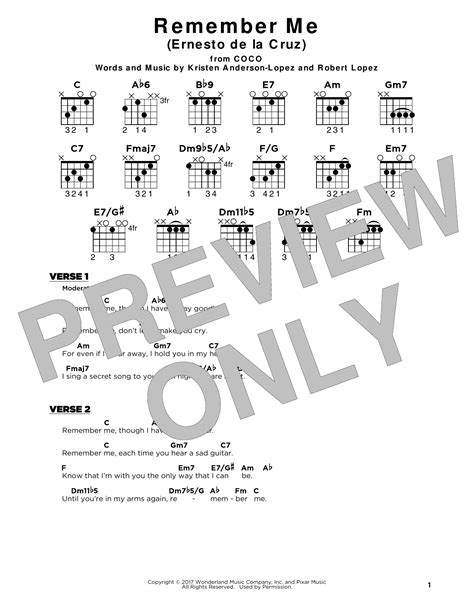 Coco Remember Me Music Notes に対する画像結果