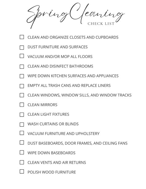Image result for Spring Cleaning Checklist
