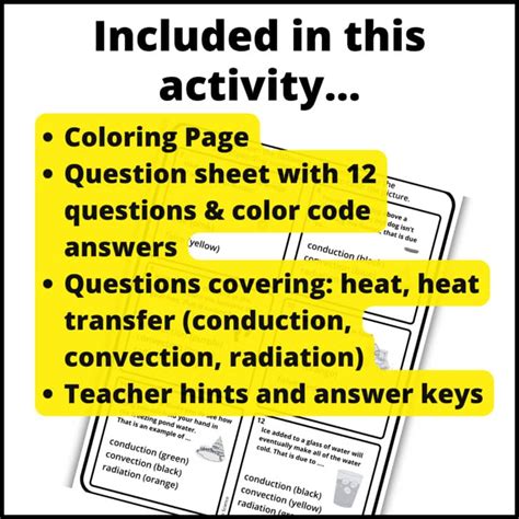 Image result for Heat Transfer Color by Number Answer Key