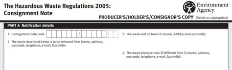 Image result for Waste Consignment Note Template