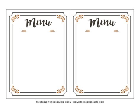 Image result for Empty Menu Card Design