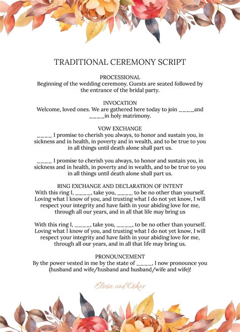 Beautiful Wedding Ceremony Script에 대한 이미지 결과