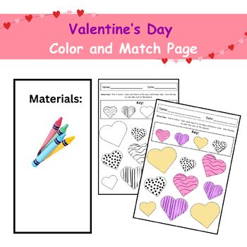 Image result for Valentine Color Match Pattern
