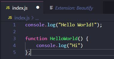 Toradh íomhá ar Como Usar Beautify Vscode