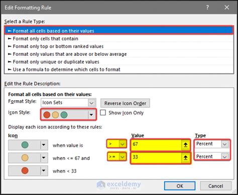 Image result for Excel Conditional Formatting Percentage Change