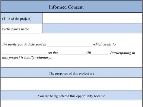 Image result for Informed Consent Form