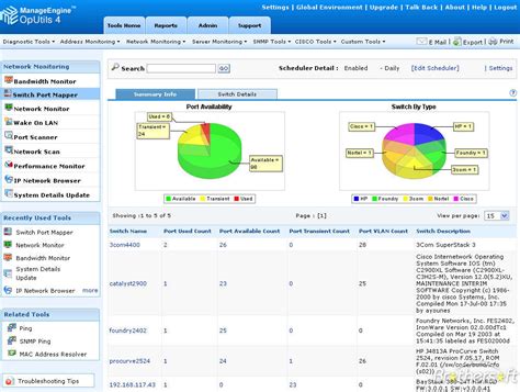 Bandwidth Monitoring に対する画像結果