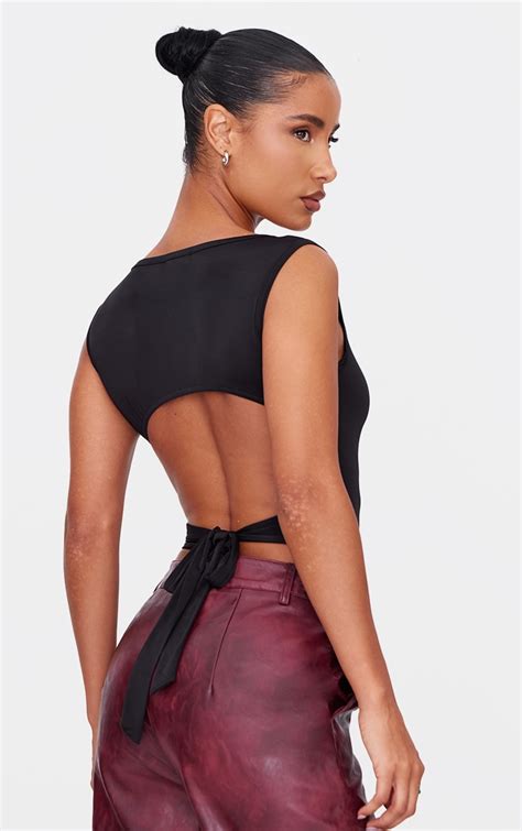 Image result for Open Back Top with Twisted String