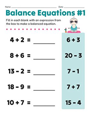 Image result for Balance Math Equations