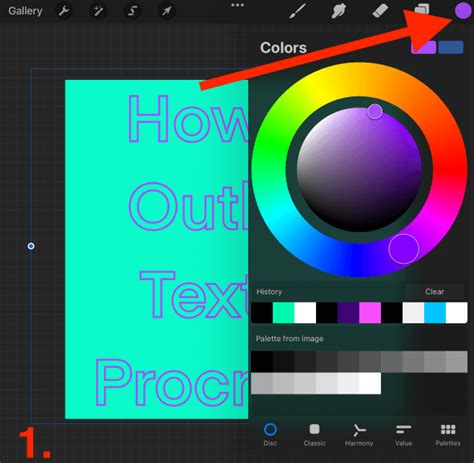 Toradh íomhá ar Procreate Outline Fill