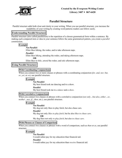 Image result for Paragraph Writing with Parallel Structure