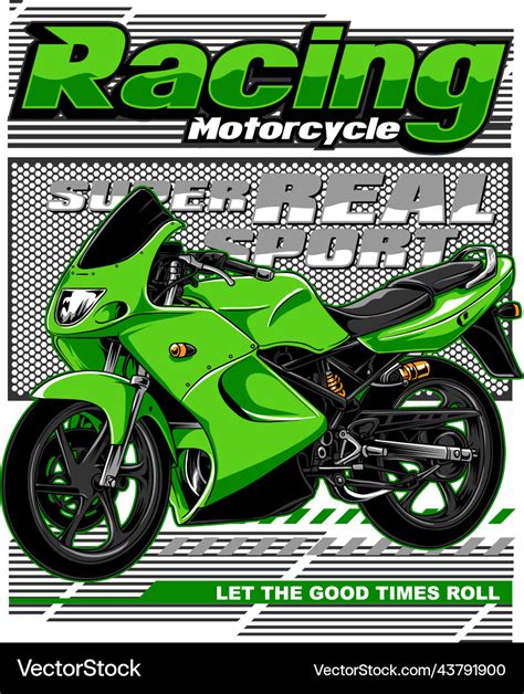 Racing motorcycle Royalty Free Vector Image - VectorStock