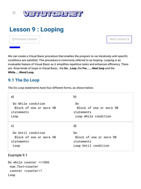 Image result for Visual Basic Loops