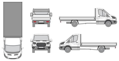 Toradh íomhá ar Ford Transit Cargo Van Template