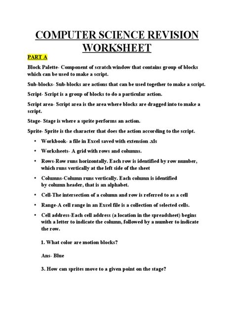 Image result for Computer Science Worksheets
