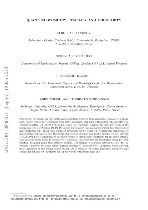 Modularity in Geometry に対する画像結果