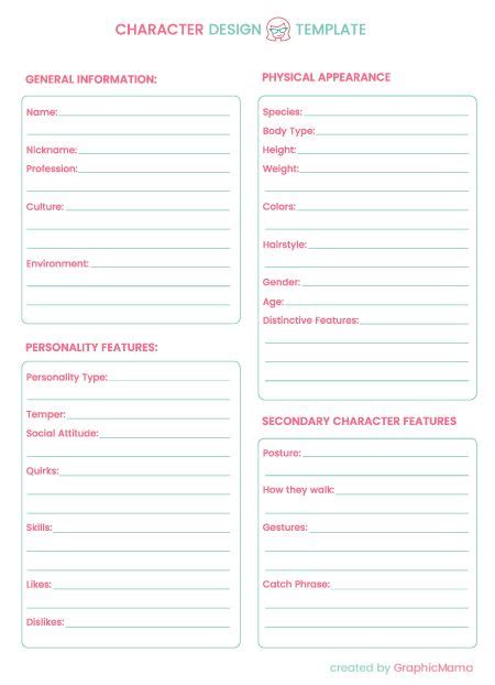 Image result for Character Style Guide Template