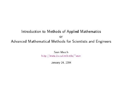 Image result for Applied Mathematical Methods