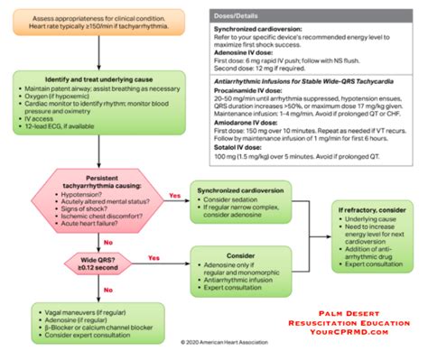 Toradh íomhá ar Advanced Cardiac Life Support Tachycardia Algorithm